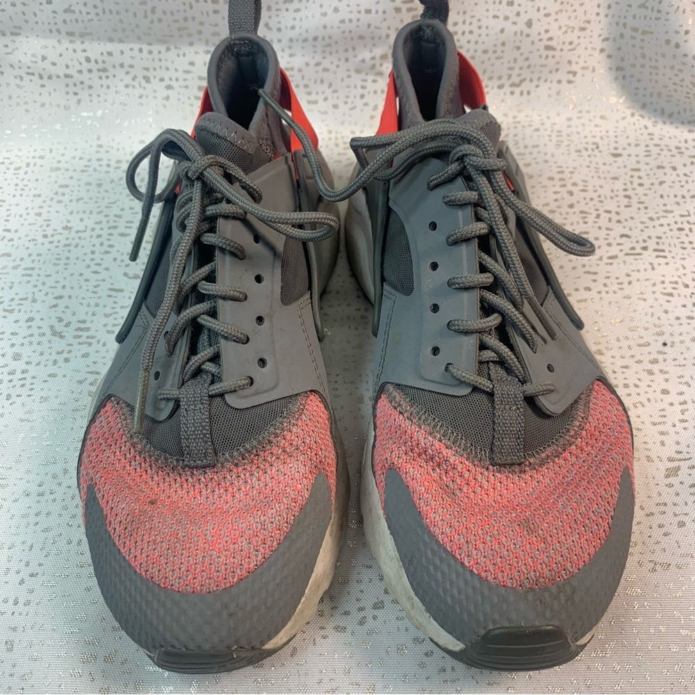 Nike Unisex Kids Nike Air Huarache Run Ultra Gray Volt Pink White 4.5 Youth Size